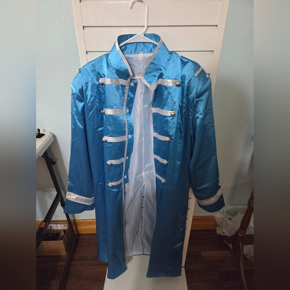 Men's Beatles Sgt. Pepper's Blue Long Coat (Paul McCartney) Beatles Costume - Picture 8 of 9